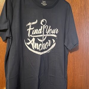 George Dark Blue Tee with Anchor Print